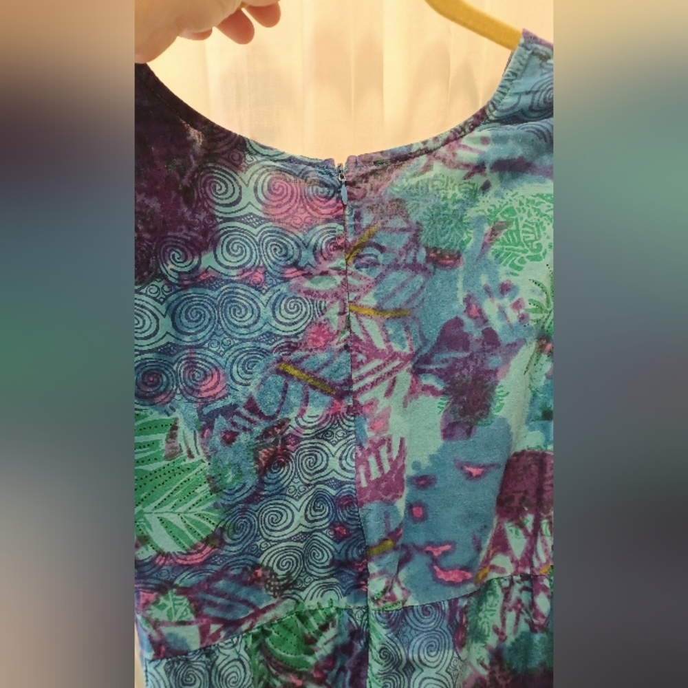 Vtg Boho Hippie Cotton Dress - Picture 6 of 6